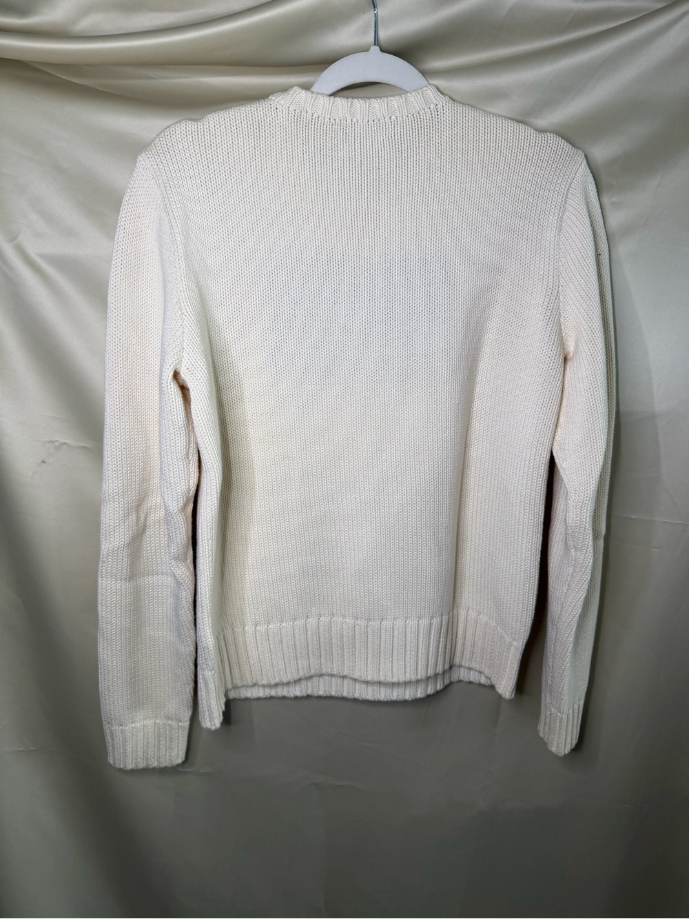 Ralph Lauren Cream Crewneck Sweater with American Flag Knit - Picture 3 of 3